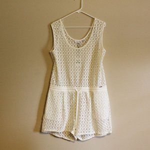 NWT Calvin Klein Crochet Swimsuit Cover Up Romper